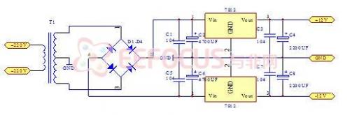 圖3.3-1  5V開關電源穩(wěn)壓器電路